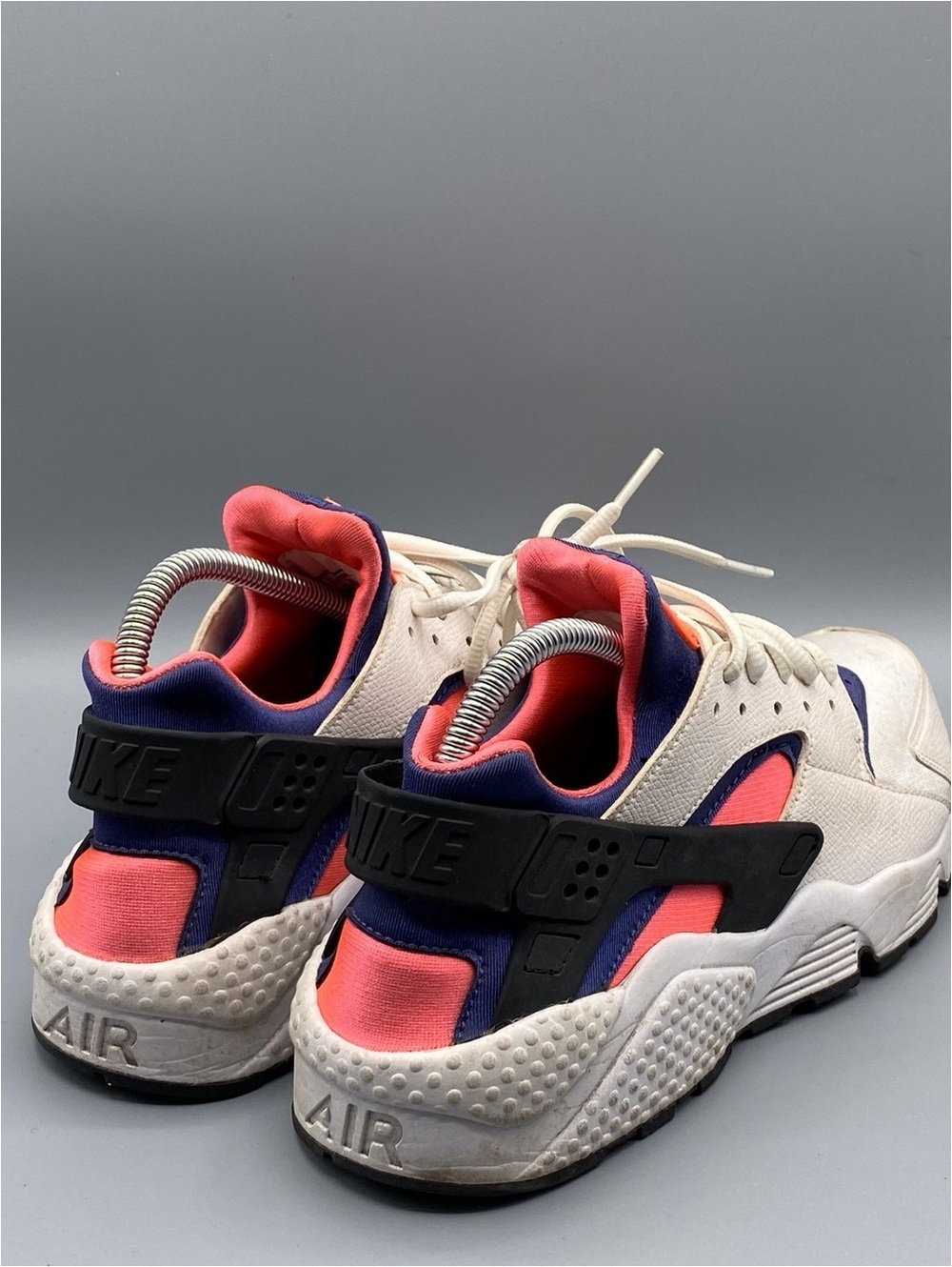 Nike Air Huarache Run White-Hot Lava-Blue Legend White - Picture 3 of 4